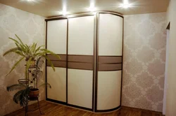 Sloping wardrobe in the hallway photo in modern