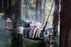 Bedroom design like in the forest