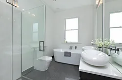 Bathroom Interior Gray Floor
