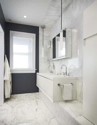 Bathroom interior gray floor