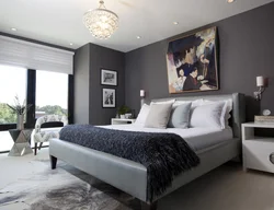 Modern bedroom decor photo