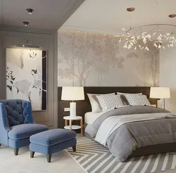 Modern bedroom decor photo