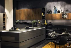 Kitchen color dark wood photo