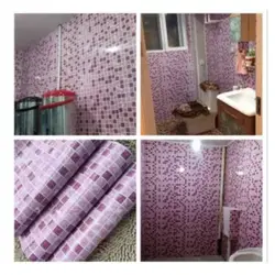 Photo of a bathroom covered with self-adhesive film