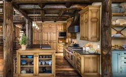 Rustic style in the kitchen interior