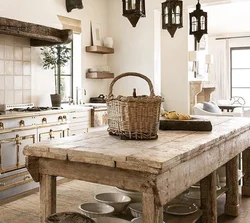 Rustic style in the kitchen interior