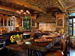 Rustic style in the kitchen interior