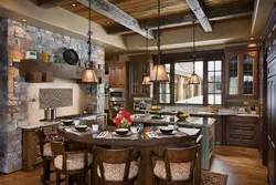 Rustic style in the kitchen interior