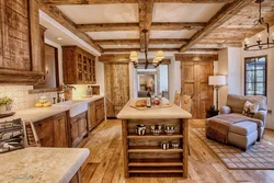 Rustic style in the kitchen interior