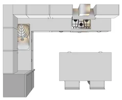 Photo of kitchen top view