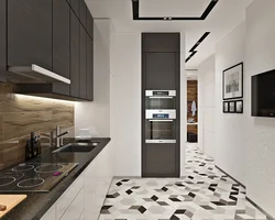 Kitchen interior design porcelain tiles