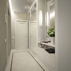 Interior of a rectangular hallway in an apartment