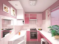 Pink style kitchen design