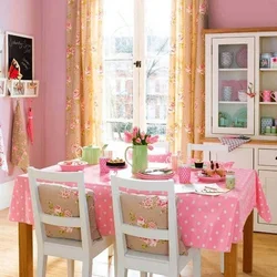 Pink style kitchen design