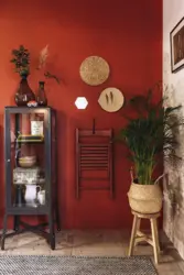 Terracotta hallway interior
