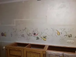 Фартук для кухни из штукатурки фото