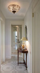 Chandelier in the hallway interior photo