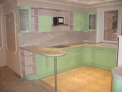 Kitchens with bar counters photo plasterboard