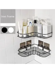 Shelves in the bathroom for shampoos in the interior