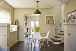 Living Room Interior With Kitchen To Be Painted