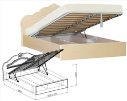 Double bed with lifting mechanism photo