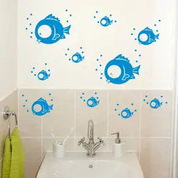 Photo stickers for bathroom tiles