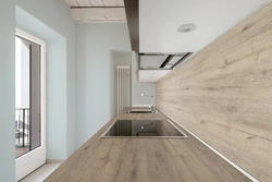 Canadian oak countertop in the kitchen interior