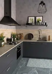 Canadian oak countertop in the kitchen interior