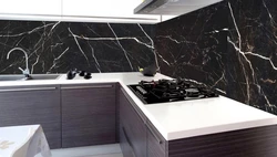 Фартук для кухни из керамогранита 60х1200 фото в интерьере