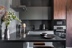 Kitchen apron made of porcelain stoneware 60x1200 photo in the interior