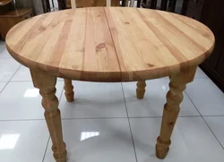 Photo of round wooden tables for the kitchen