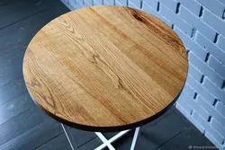 Photo of round wooden tables for the kitchen