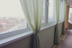 Curtains for panoramic loggias photo