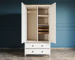 Double door wardrobe in the bedroom photo