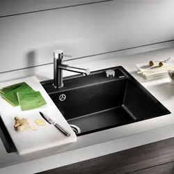 Kitchens with white sink photo