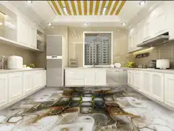 Photos and drawings of kitchen floors