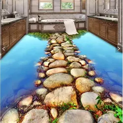 Photos and drawings of kitchen floors