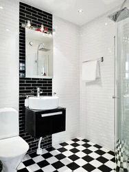 Bathroom and toilet design in black