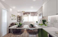 Kitchen design 15 sq m in a modern style