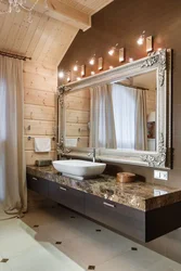 Bath design in a country house photo