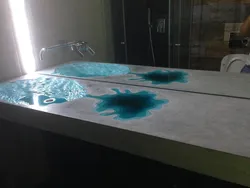 Epoxy resin bathroom photo