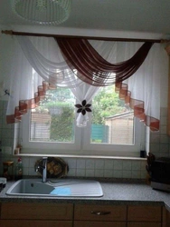 Narrow Kitchen Window Curtain Design