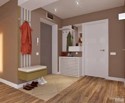Laminate flooring in the kitchen and hallway photo