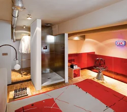 Bathroom and kitchen in one room photo