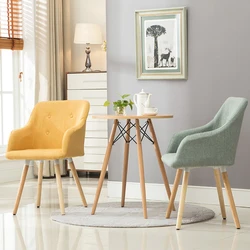 Soft chairs in the kitchen interior