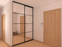 Mirror doors for a wardrobe in the hallway photo