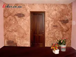 Decorative plaster photo in the hallway with your own