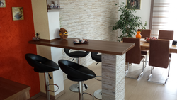 Ҳисобкунаки бар барои ошхона бо дасти худ аз акс countertop