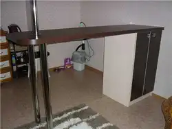 Ҳисобкунаки бар барои ошхона бо дасти худ аз акс countertop