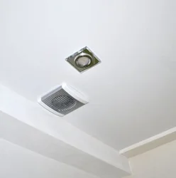 Hood on the ceiling in the bathroom suspended ceilings photo